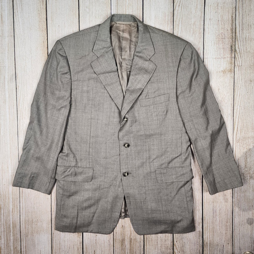 Hickey Freeman Oakbrook Mens (41s) Gray 100%‎ Wool Sport Coat Jacket